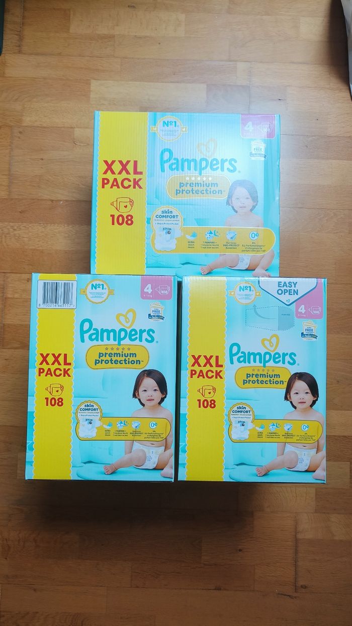 3 xxl packs Pampers premium protection taille 4