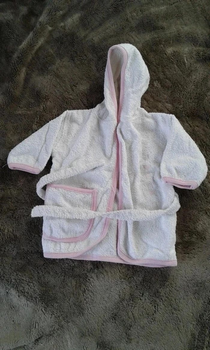 Peignoir blanc fille 12 mois 1an