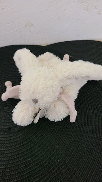 Doudou et compagnie lapin blanc rose Bonbon Avent