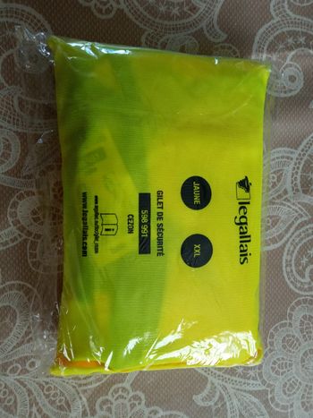 Gilet de sécurité haute visibilité jaune fluo Taille XXL "Legallais" - Neuf