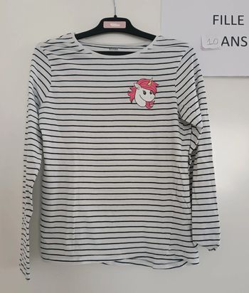T-shirt ml Licorne 10 ans kiabi