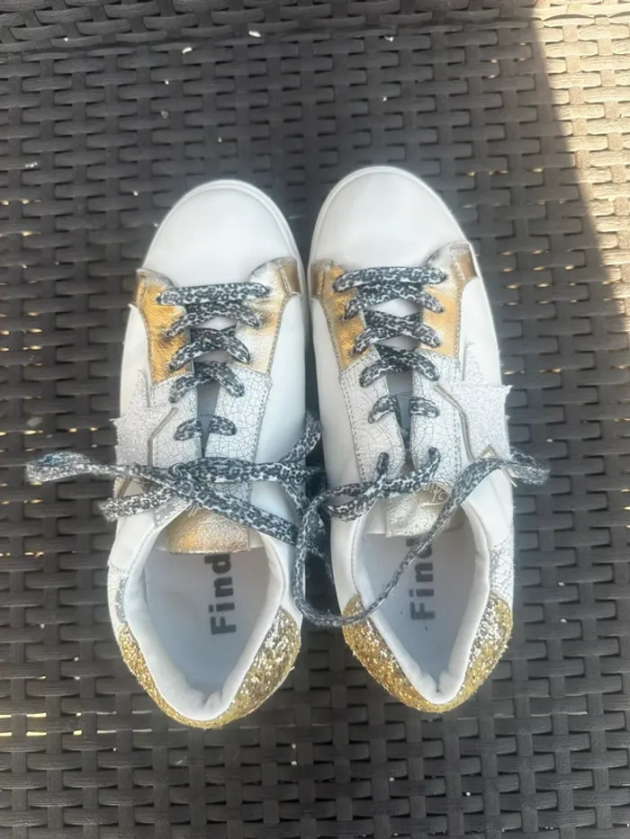 Baskets findlay blanches à étoile pailletée – taille 36 - photo numéro 2