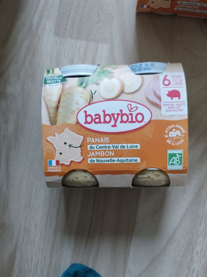 3*2 petits pots baby bio jambon panais + 1*2 carotte poulet fermier - photo numéro 4
