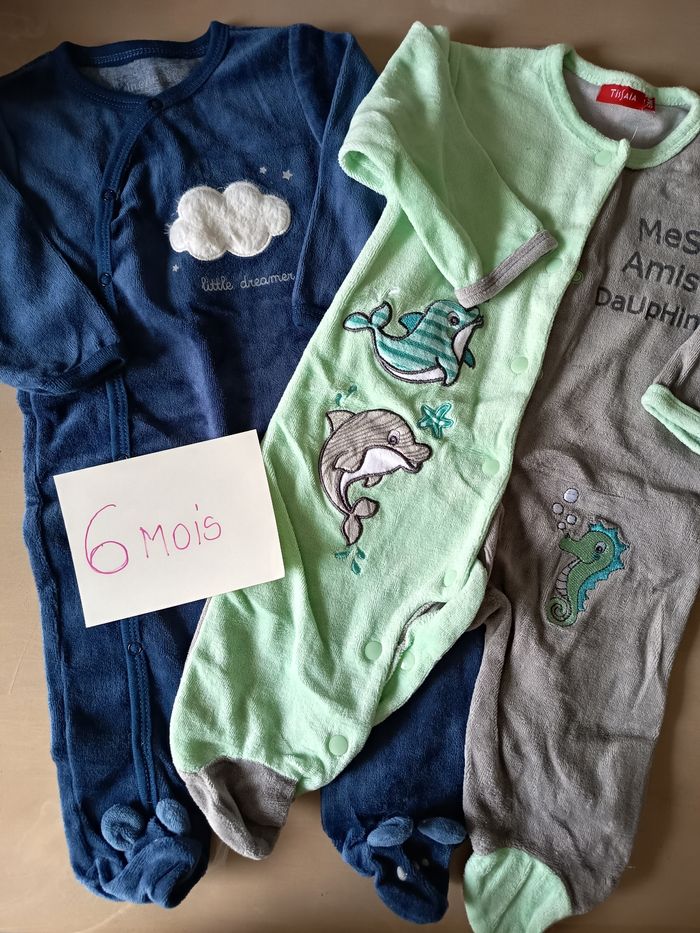 Pyjamas grenouillères 6 mois