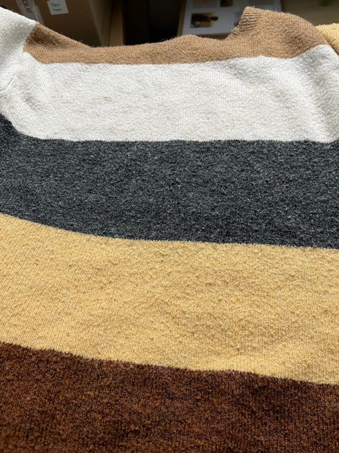 Pull H&M femme taille S à rayures très bon état - photo numéro 2