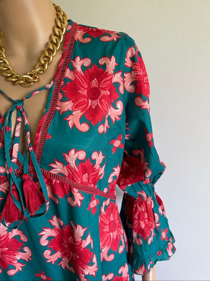 Robe longue imprimée neuve Moda Posa taille S - photo numéro 4