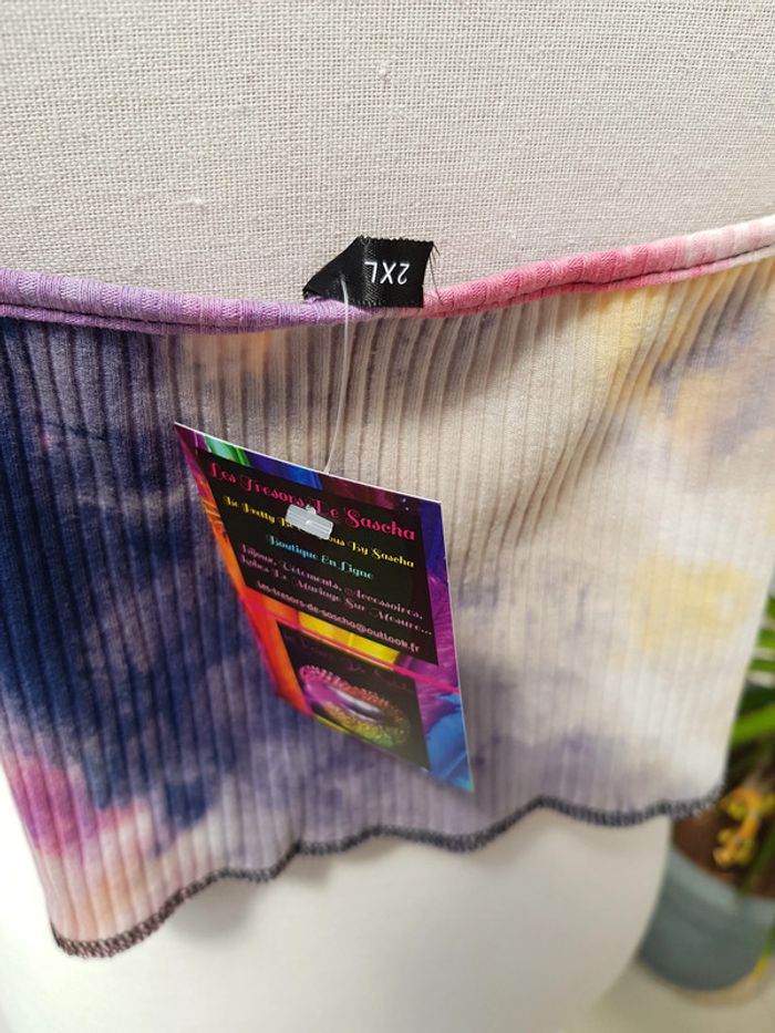 Débardeur Caraco Top Tie Dye Multicolore - photo numéro 8