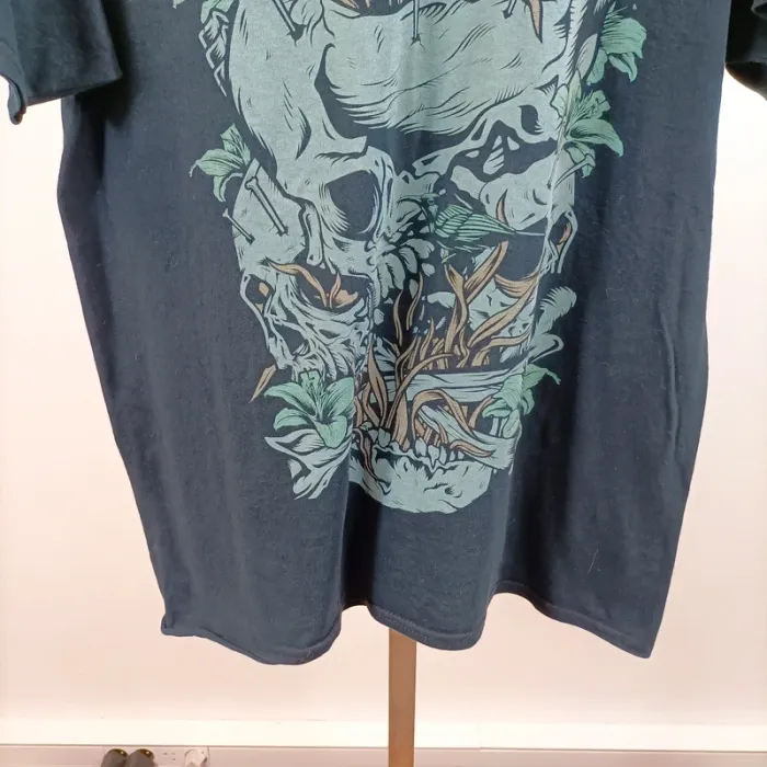 T-shirt Tank heavy metal bleu oversize Gildan heavy cotton L A1505 - photo numéro 4