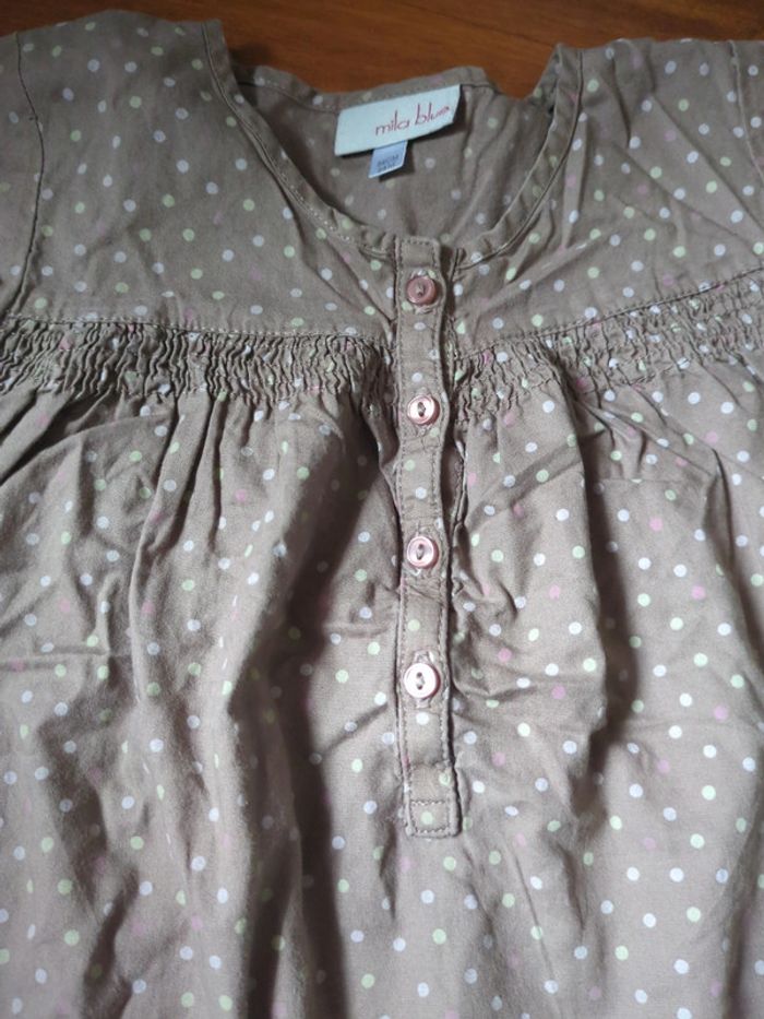 Tunique large marron pois Mila blue 24 mois 2 ans - photo numéro 2