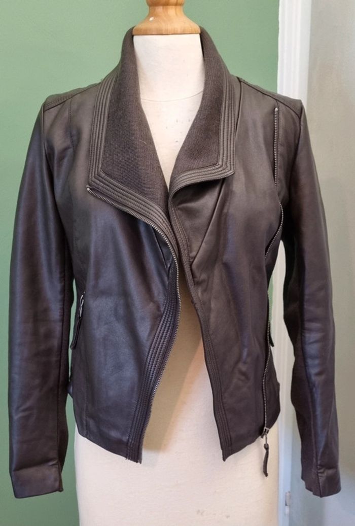 Perfecto marron bi-matiere Softy - photo numéro 2