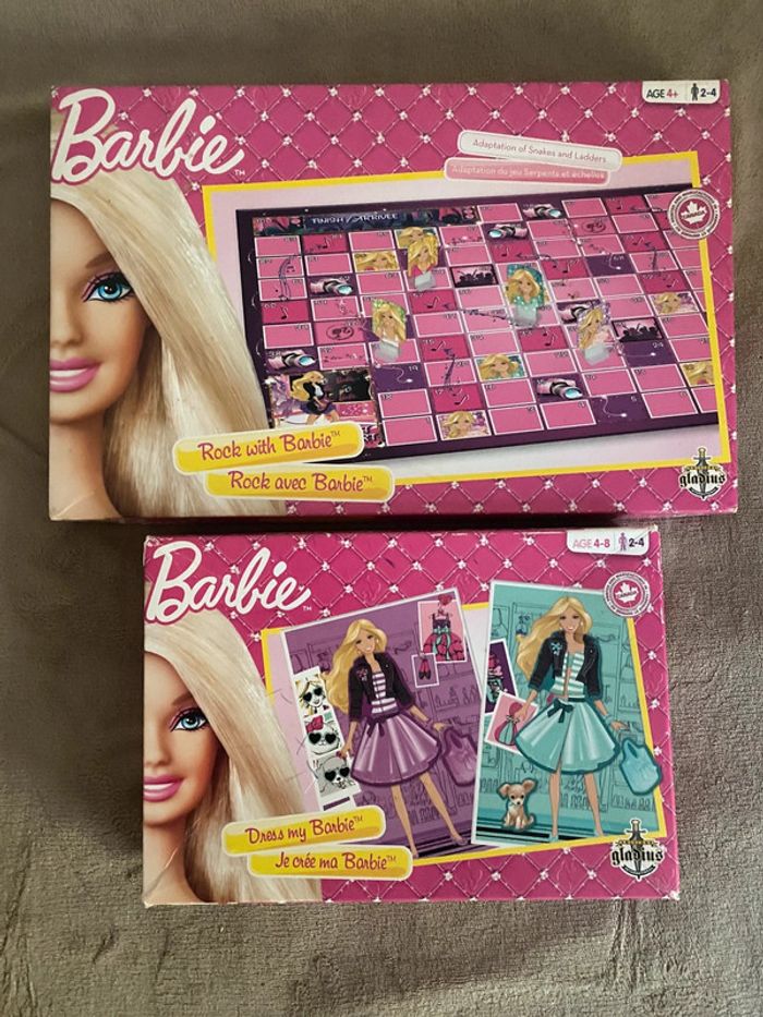 Lot de 2 jeux de société barbie
