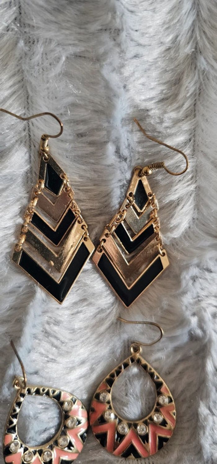 Lot de 7 paires de boucles d'oreilles neuves - photo numéro 2