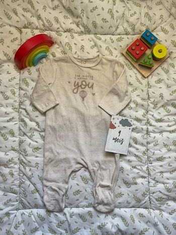 pyjama grenouillère beige en velours 9 mois kiabi