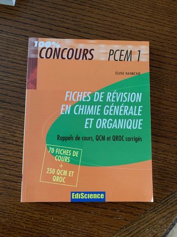 Fiches de révision chimie générale et organique pour études de médecine