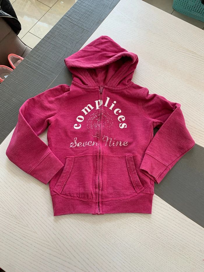 Gilet à capuche rose 6 ans Complices