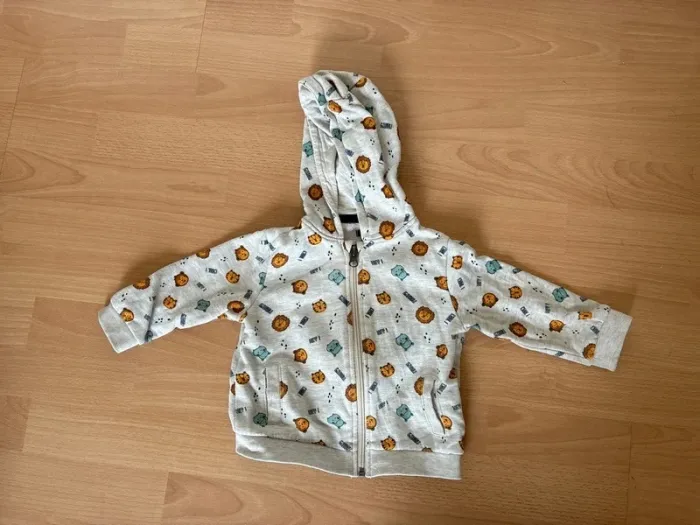 Gilet à capuche animaux mixte