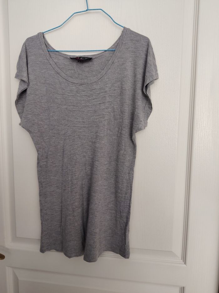 T-shirt fluide, Jennyfer, L, gris, petites manches - photo numéro 4