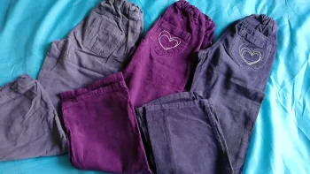 Lot de pantalons velour fille