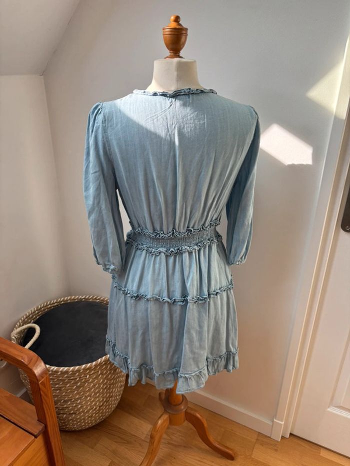 Robe manches 3/4 en coton couleur jean - Kilky - M/L - photo numéro 7
