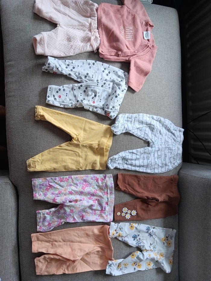 Vetement pour bebé de 1-6 mois, body, chemise, pantalón, chemise, etc. - photo numéro 7