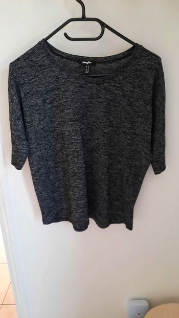 Haut manches courtes gris chiné