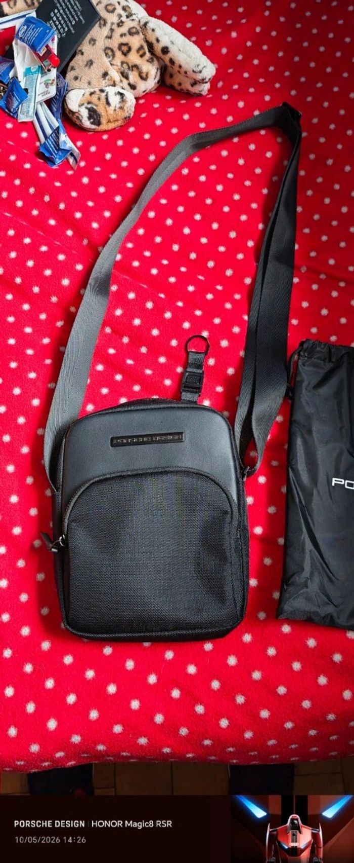 Vente sacoche Porsche design excellent état cuir nylon - photo numéro 3