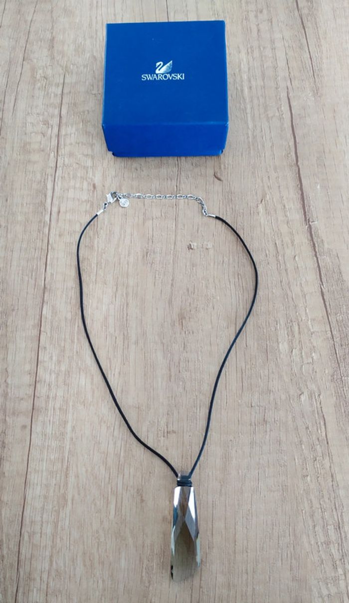 Collier cristal gris Swarovski