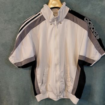 Veste manche courte Vintage 90's Adidas 🧥 Taille 174 - Logo Brodé