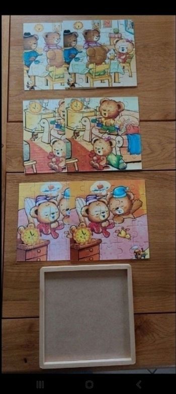 3 puzzle en bois ours oursons