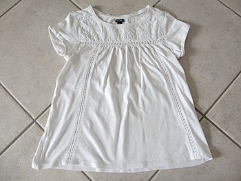 T-shirt manches courtes écru fille Kiabi - 10 ans