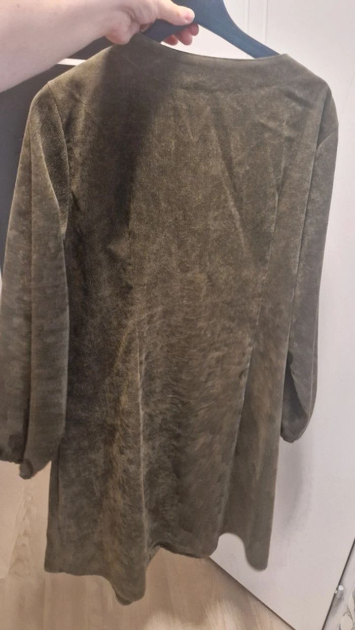 Robe côtelée kaki - photo numéro 2