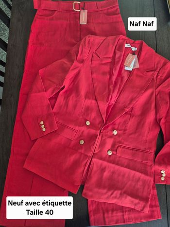 Tailleur Naf Naf complet rouge (taille 40)