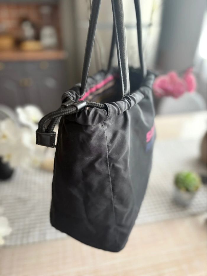 Sac à main Sonia Rykiel réversible - noir et rayer colorés de l’autre - en bon état - photo numéro 11