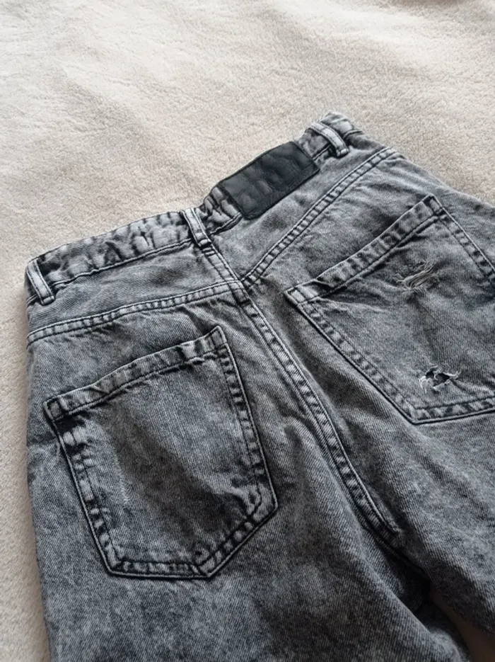 Jeans mom's troué, grise 34 - photo numéro 4