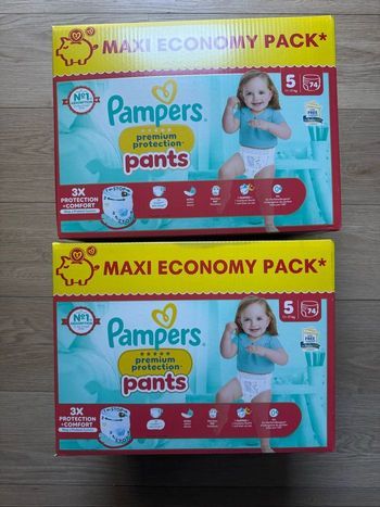 148 couches culottes Pampers premium taille 5