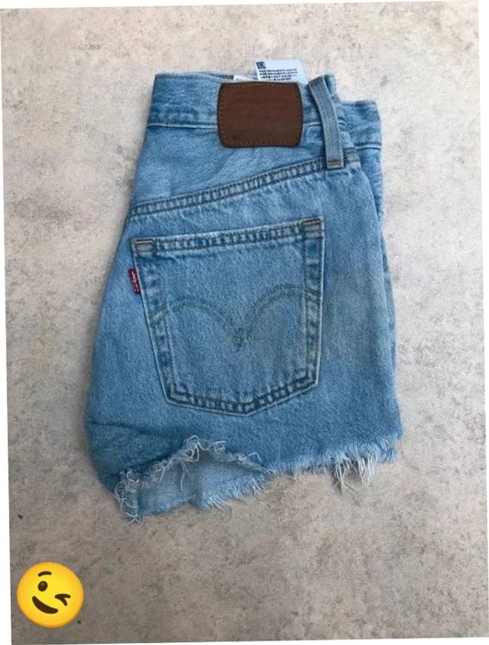 Short Levi's 501 W22 FR32 Bleu Femme Women #SHO46