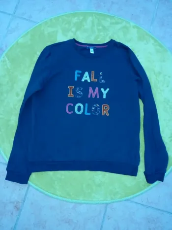 Sweat ML bleu marine taille 14 ans Okaïdi