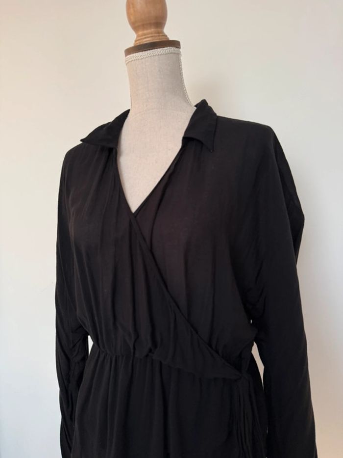 Chemise blouse camicetta Camisa blusa shirt camicia overhemd Folder manches noir femme longue - photo numéro 5