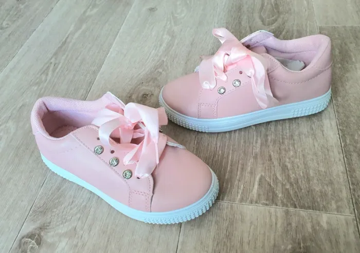 Baskets roses taille 31 Neuves - lacets rubans - photo numéro 9
