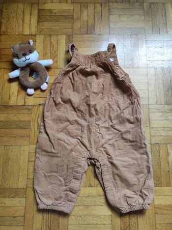 Salopette en velours couleur noisette Boutchou 6  mois