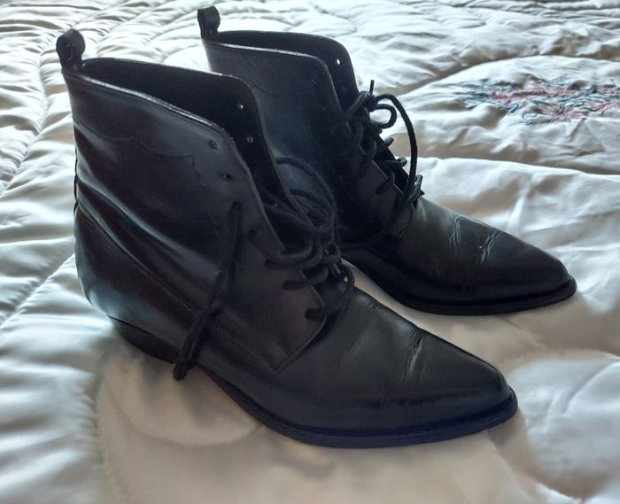 Bottines en cuir véritable – Style vintage chic Pointure 41 - photo numéro 6