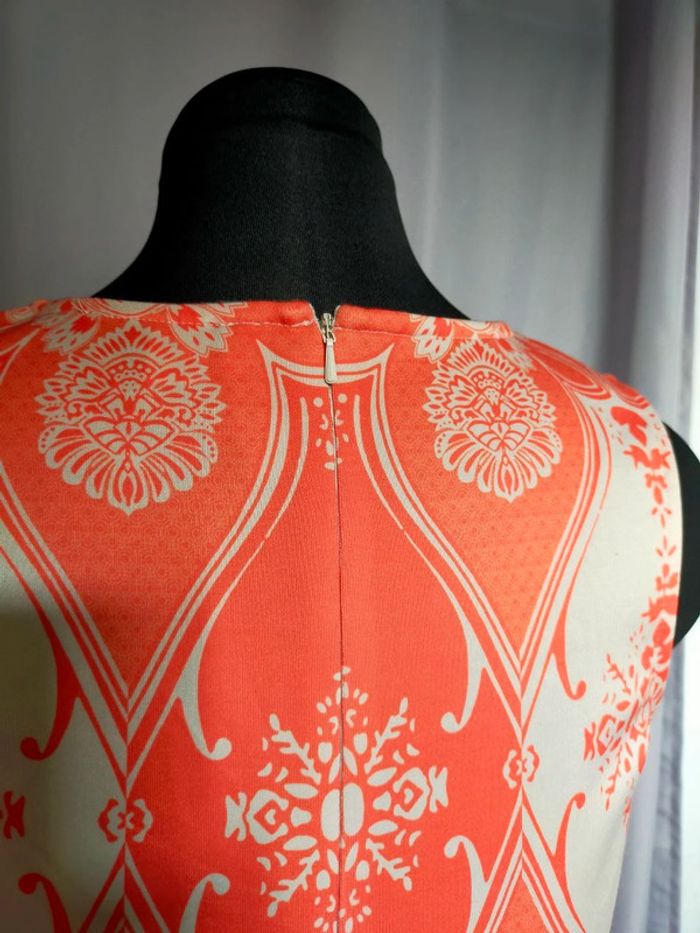 Robe orange & crème à motifs baroques – Bodyflirt Boutique – T. 36/38 (S) - photo numéro 9
