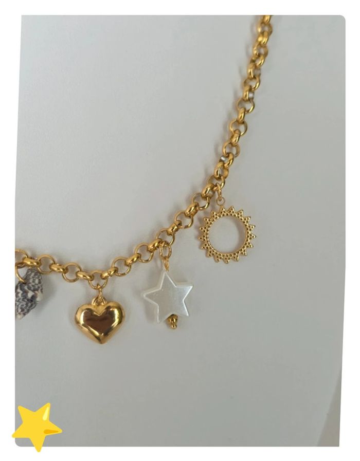 Collier trésors du monde maille jaseron 45-50cm dorée - photo numéro 2