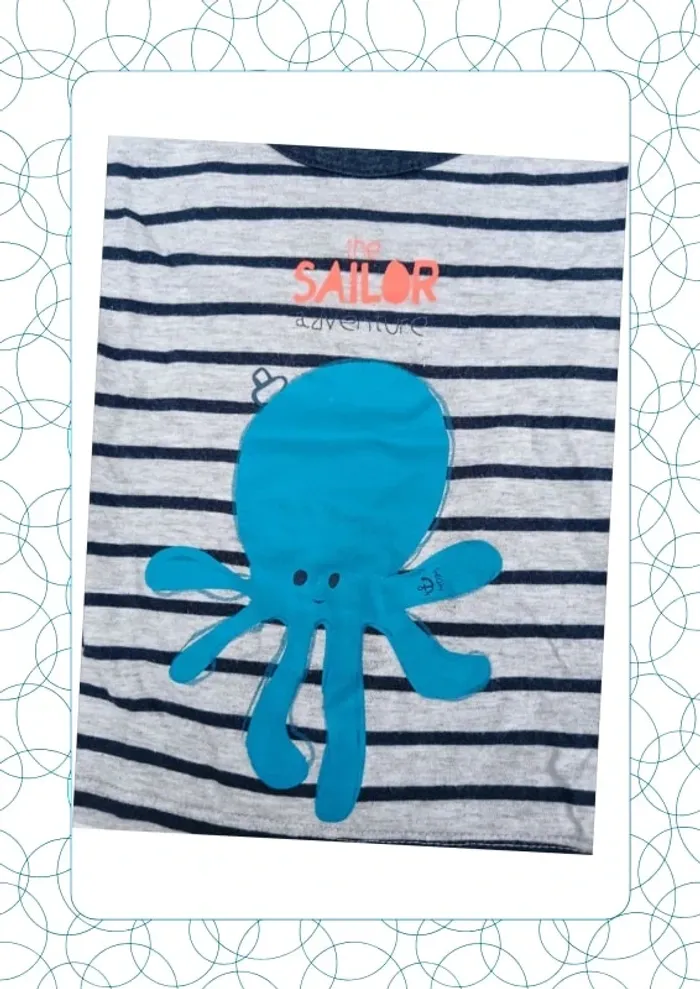 Tee shirt manches courtes 18 mois Tex baby - photo numéro 2