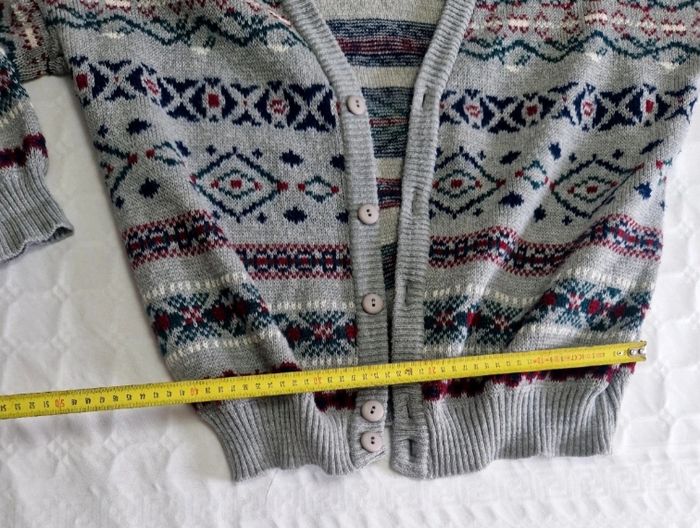 Gilet Homme C&a Gris Vintage Scandinave Cardigan taille L décontracté - photo numéro 6