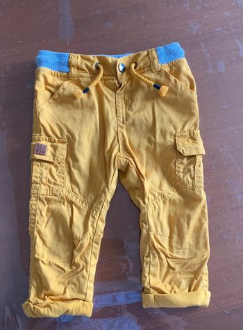 Pantalon cargo jaune 12 mois Gémo
