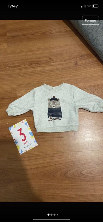 Sweat Tape à l’Oeil taille 3 mois