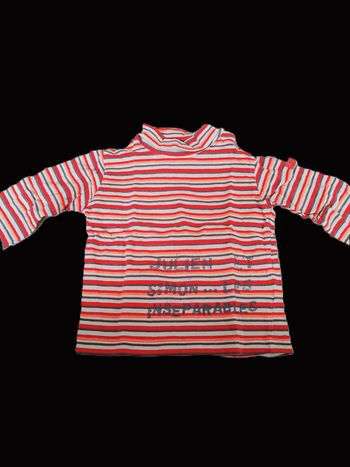 T-shirt manches longues col roulé Tissaia 12 mois