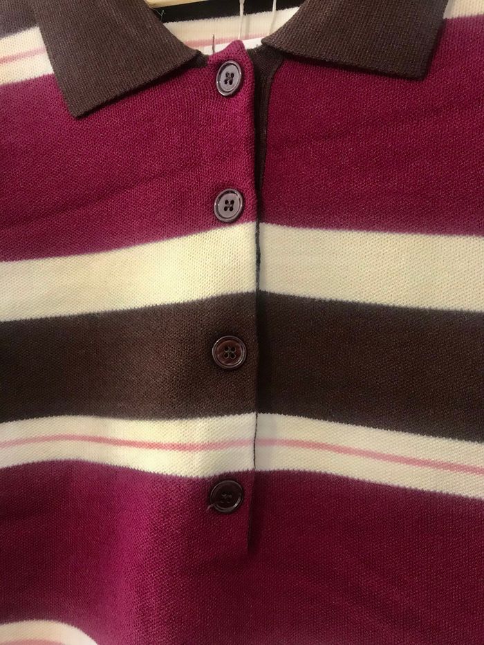 Pull polo maille rayée - style Rétro Chic (TU) - photo numéro 4