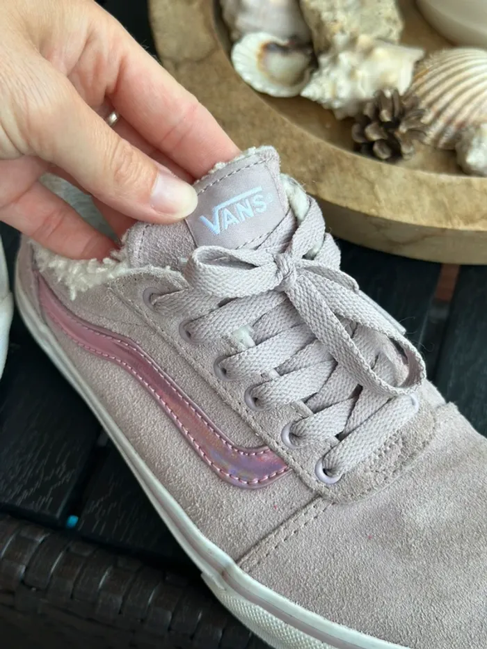 Baskets Vans rose velours fourrées – Pointure 34 - photo numéro 7